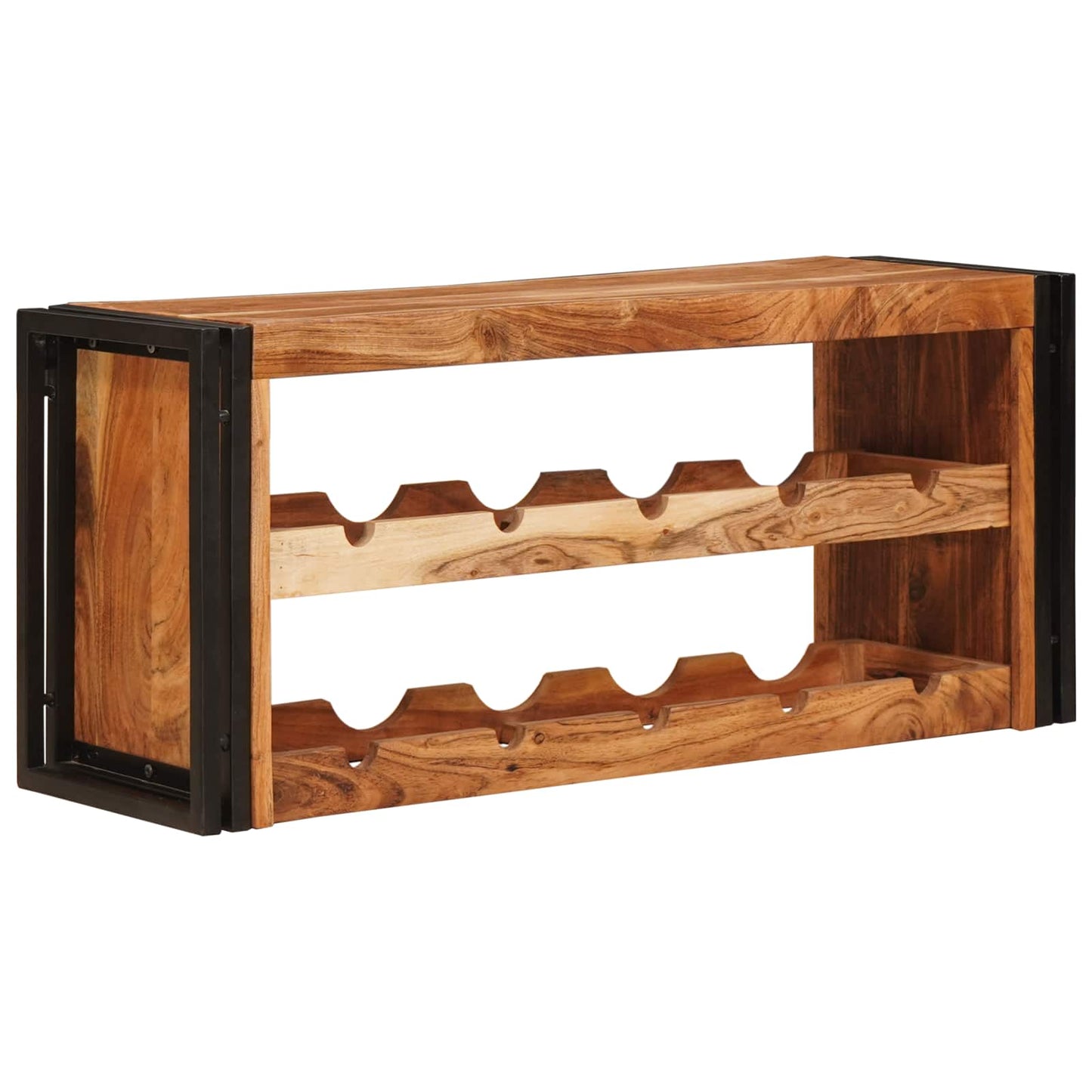 Weinregal Braun 100 x 45 x 33 cm Massivholz Akazie