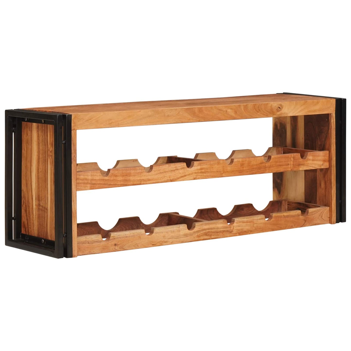 Weinregal Braun 100 x 45 x 33 cm Massivholz Akazie