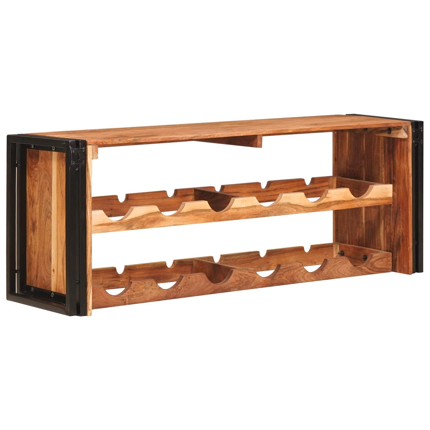 Weinregal Braun 100 x 45 x 33 cm Massivholz Akazie