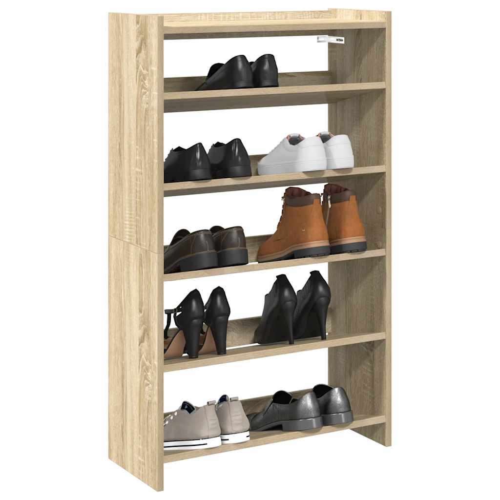 Schuhregal Sonoma-Eiche 60x25x100 cm Holzwerkstoff