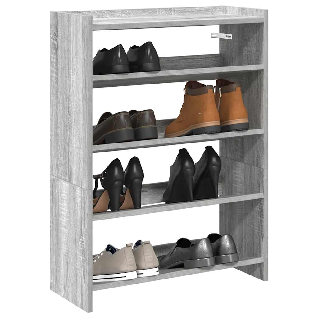 Schuhregal Grau Sonoma 80x25x61,5 cm Holzwerkstoff