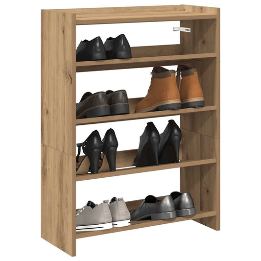 Schuhregal Artisan-Eiche 80x25x61,5 cm Holzwerkstoff