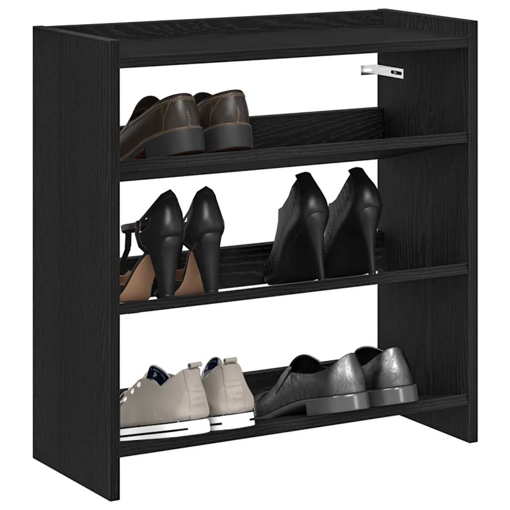 Schuhregal Schwarz 60x25x62 cm Holzwerkstoff