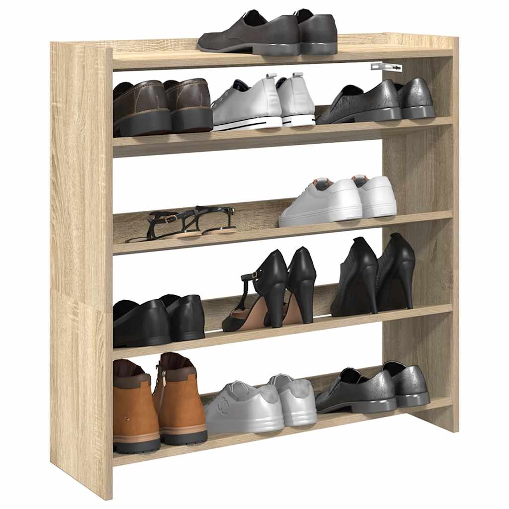 Schuhregal Sonoma-Eiche 80x25x81 cm Holzwerkstoff