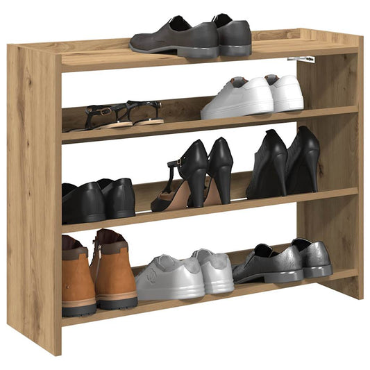 Schuhregal Artisan-Eiche 80x25x62 cm Holzwerkstoff