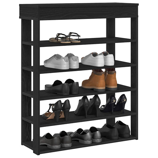 Schuhregal Schwarz 80x30x98 cm Holzwerkstoff