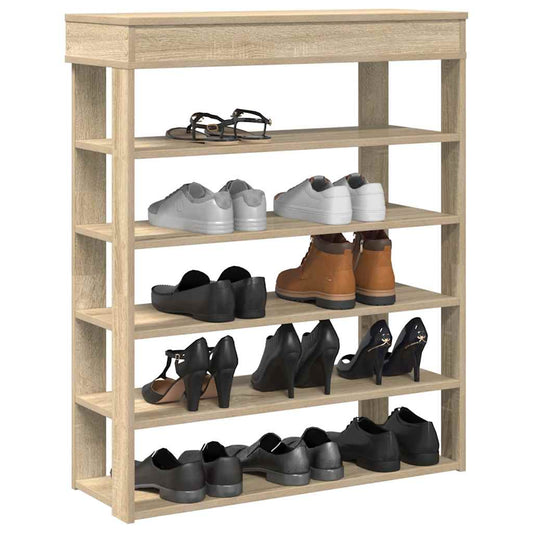 Schuhregal Sonoma-Eiche 80x30x98 cm Holzwerkstoff