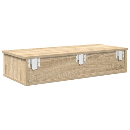 Wandregal mit Schubladen Sonoma-Eiche 80x31x17 cm Holzwerkstoff