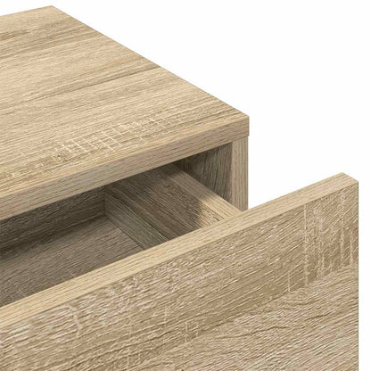 Wandregal mit Schubladen Sonoma-Eiche 80x33x17 cm Holzwerkstoff