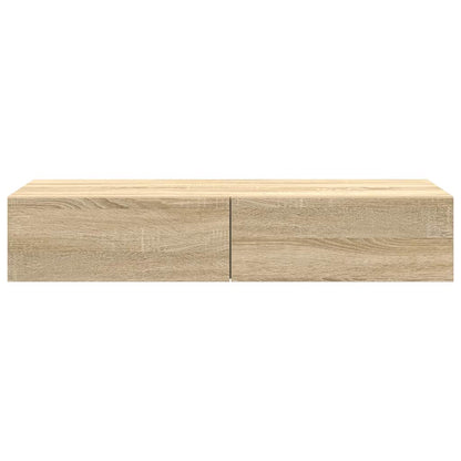 Wandregal mit Schubladen Sonoma-Eiche 100x36x19cm Holzwerkstoff