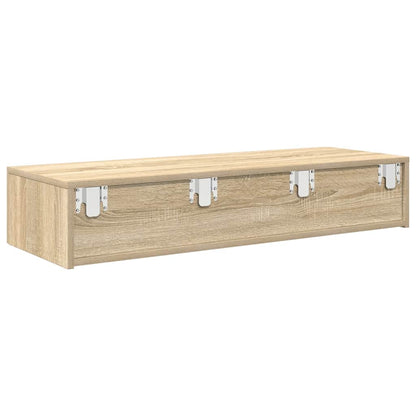 Wandregal mit Schubladen Sonoma-Eiche 100x36x19cm Holzwerkstoff