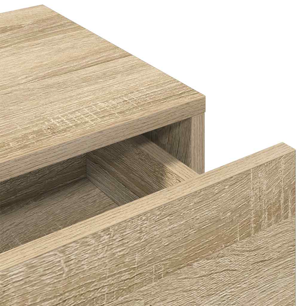 Wandregal mit Schubladen Sonoma-Eiche 100x36x19cm Holzwerkstoff