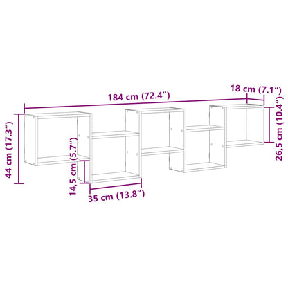 Würfelregal 5 Fächer Weiß Holzwerkstoff