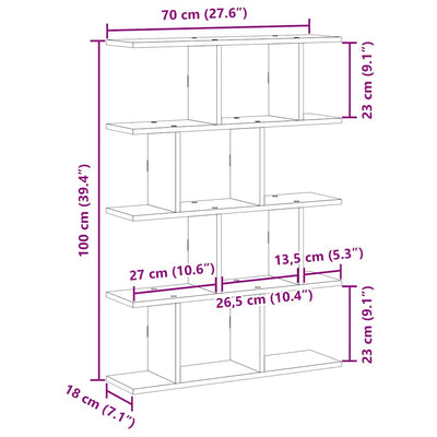 Würfelregal 12 Fächer Räuchereiche Holzwerkstoff