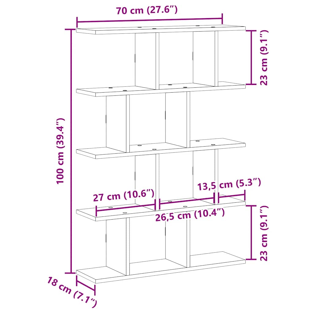 Würfelregal 12 Fächer Artisan-Eiche Holzwerkstoff