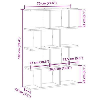 Würfelregal 12 Fächer Artisan-Eiche Holzwerkstoff