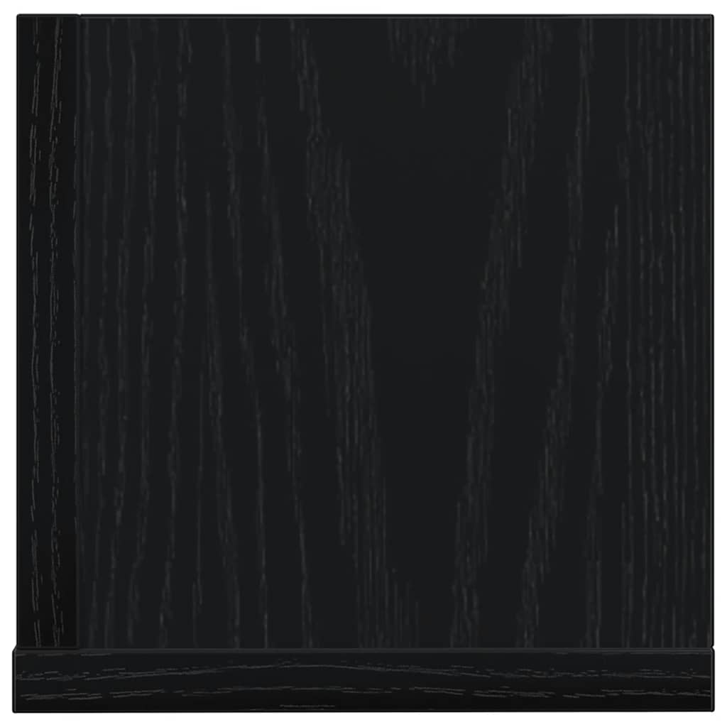 Wandregale 2 Stk. Schwarz 75x16,5x16,5 cm Holzwerkstoff