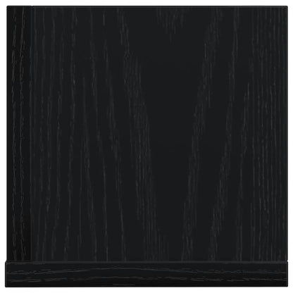 Wandregale 2 Stk. Schwarz 75x16,5x16,5 cm Holzwerkstoff