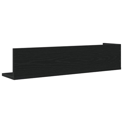 Wandregale 2 Stk. Schwarz 75x16,5x16,5 cm Holzwerkstoff