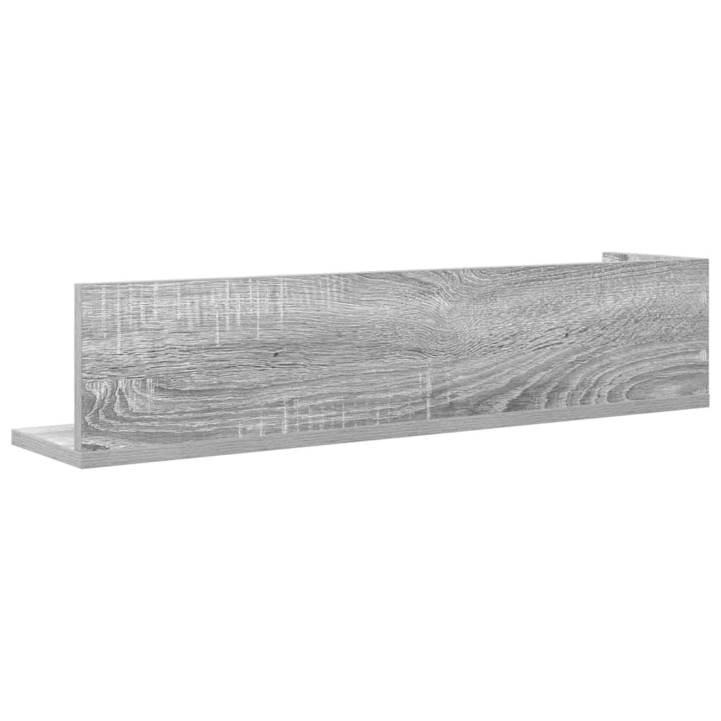 Wandregale 2 Stk. Grau Sonoma 75x16,5x16,5 cm Holzwerkstoff