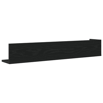 Wandregale 2 Stk. Schwarz 100x16,5x16,5 cm Holzwerkstoff