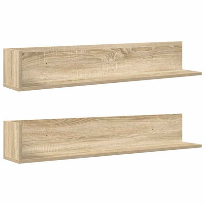 Wandregale 2 Stk. Sonoma-Eiche 100x16,5x16,5 cm Holzwerkstoff