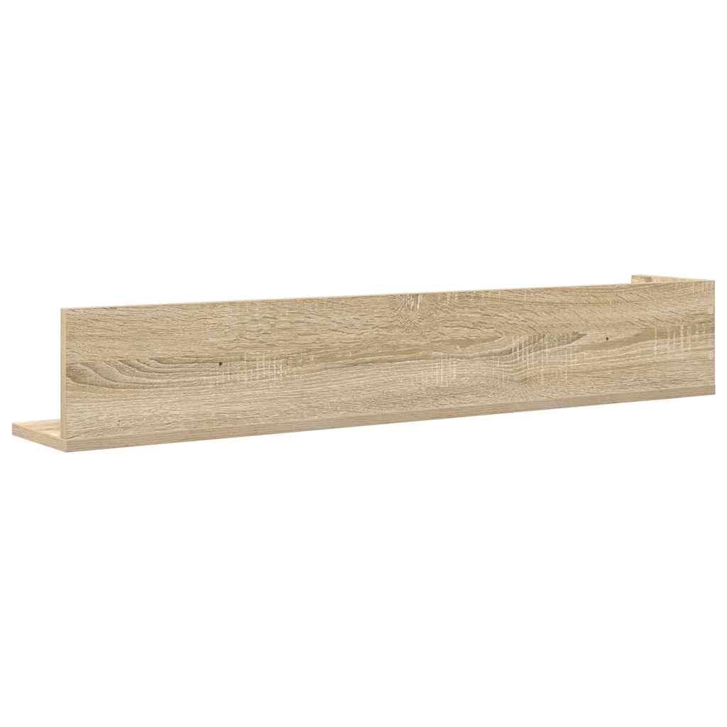 Wandregale 2 Stk. Sonoma-Eiche 100x16,5x16,5 cm Holzwerkstoff