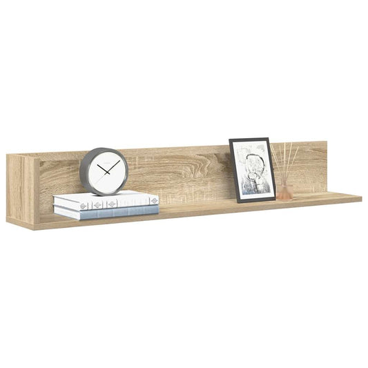 Wandregale 2 Stk. Sonoma-Eiche 100x16,5x16,5 cm Holzwerkstoff