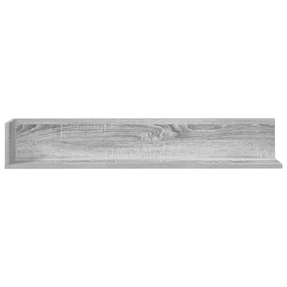 Wandregale 2 Stk. Grau Sonoma 100x16,5x16,5 cm Holzwerkstoff