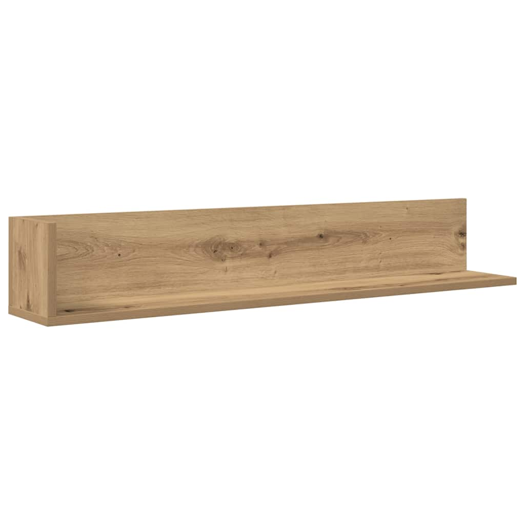 Wandregale 2 Stk. Artisan-Eiche 100x16,5x16,5 cm Holzwerkstoff