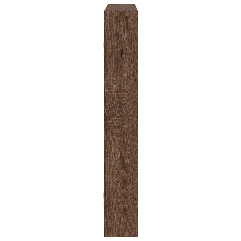 Wandregal Braun Eichen-Optik 43x9x60 cm Holzwerkstoff