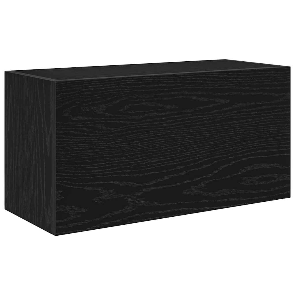 Bad-Wandschrank Schwarz 60x25x30 cm Holzwerkstoff