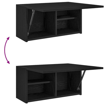 Bad-Wandschrank Schwarz 60x25x30 cm Holzwerkstoff