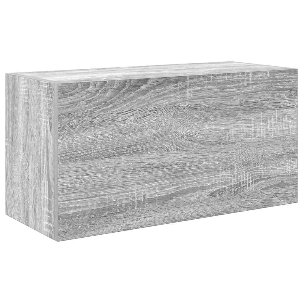 Bad-Wandschrank Grau Sonoma 60x25x30 cm Holzwerkstoff