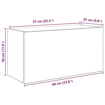 Bad-Wandschrank Braun Eichen-Optik 60x25x30 cm Holzwerkstoff