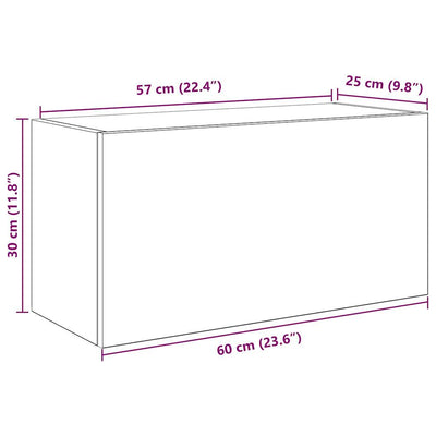 Bad-Wandschrank Artisan-Eiche 60x25x30 cm Holzwerkstoff