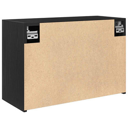 Bad-Wandschrank Schwarz 60x25x40 cm Holzwerkstoff