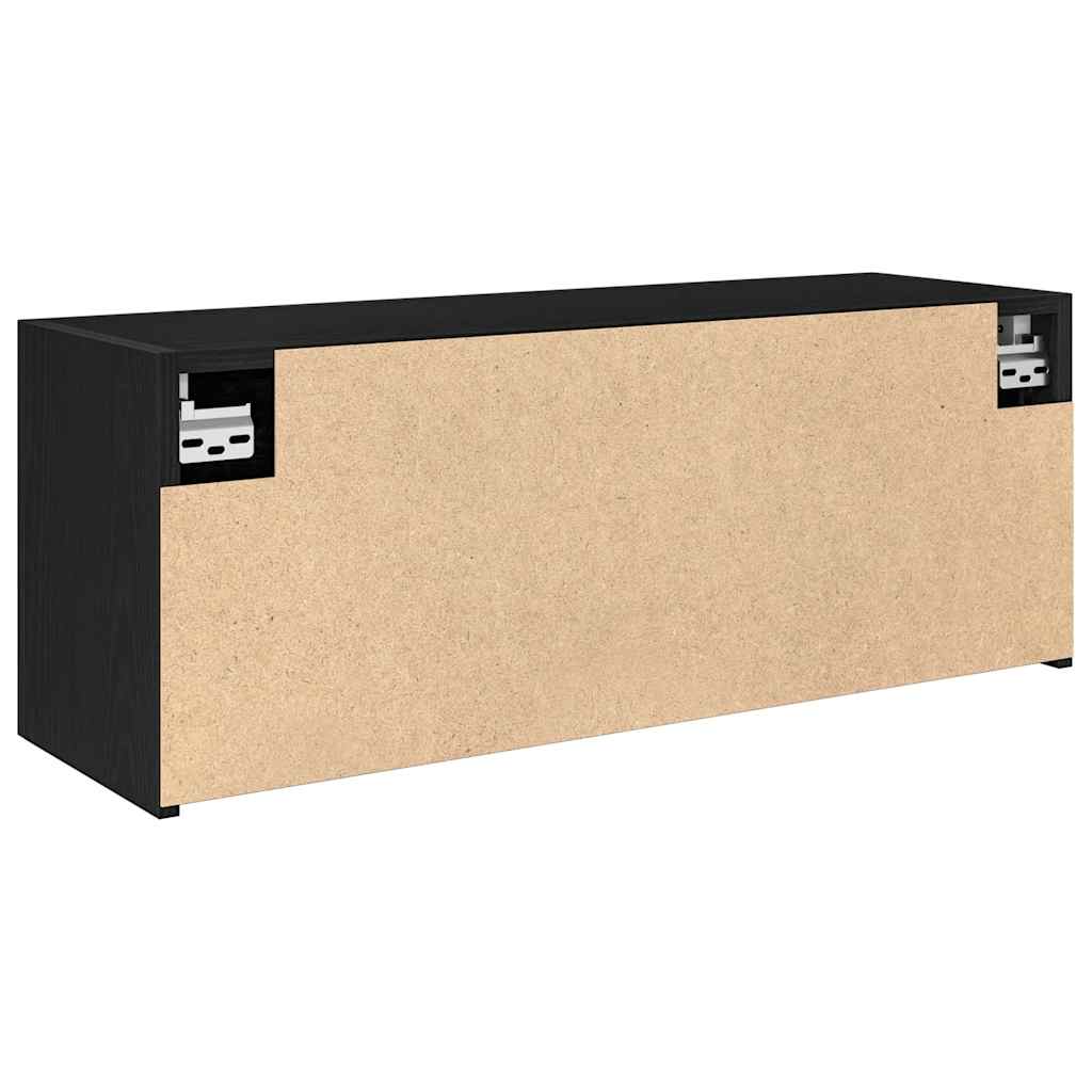 Bad-Wandschrank Schwarz 80x25x30 cm Holzwerkstoff