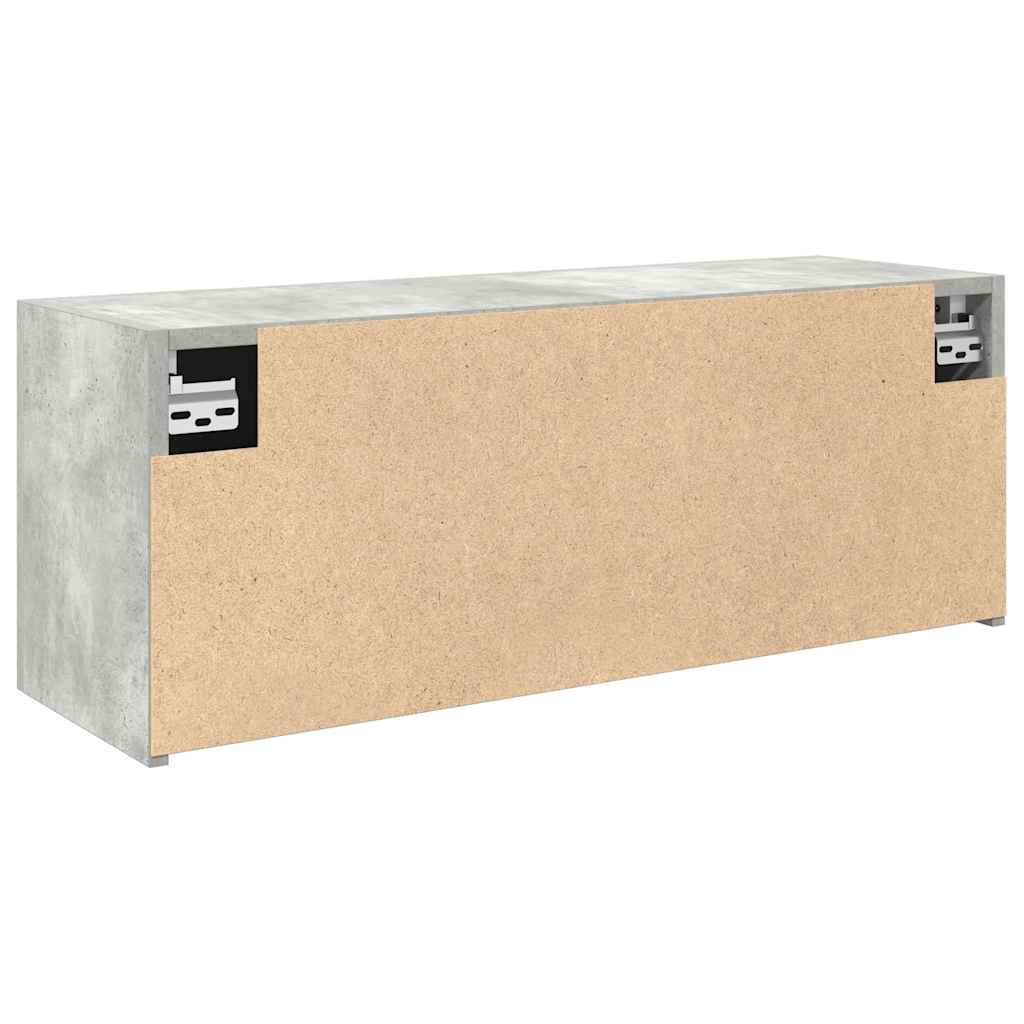 Bad-Wandschrank Betongrau 80x25x30 cm Holzwerkstoff