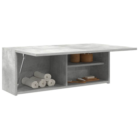 Bad-Wandschrank Betongrau 80x25x30 cm Holzwerkstoff