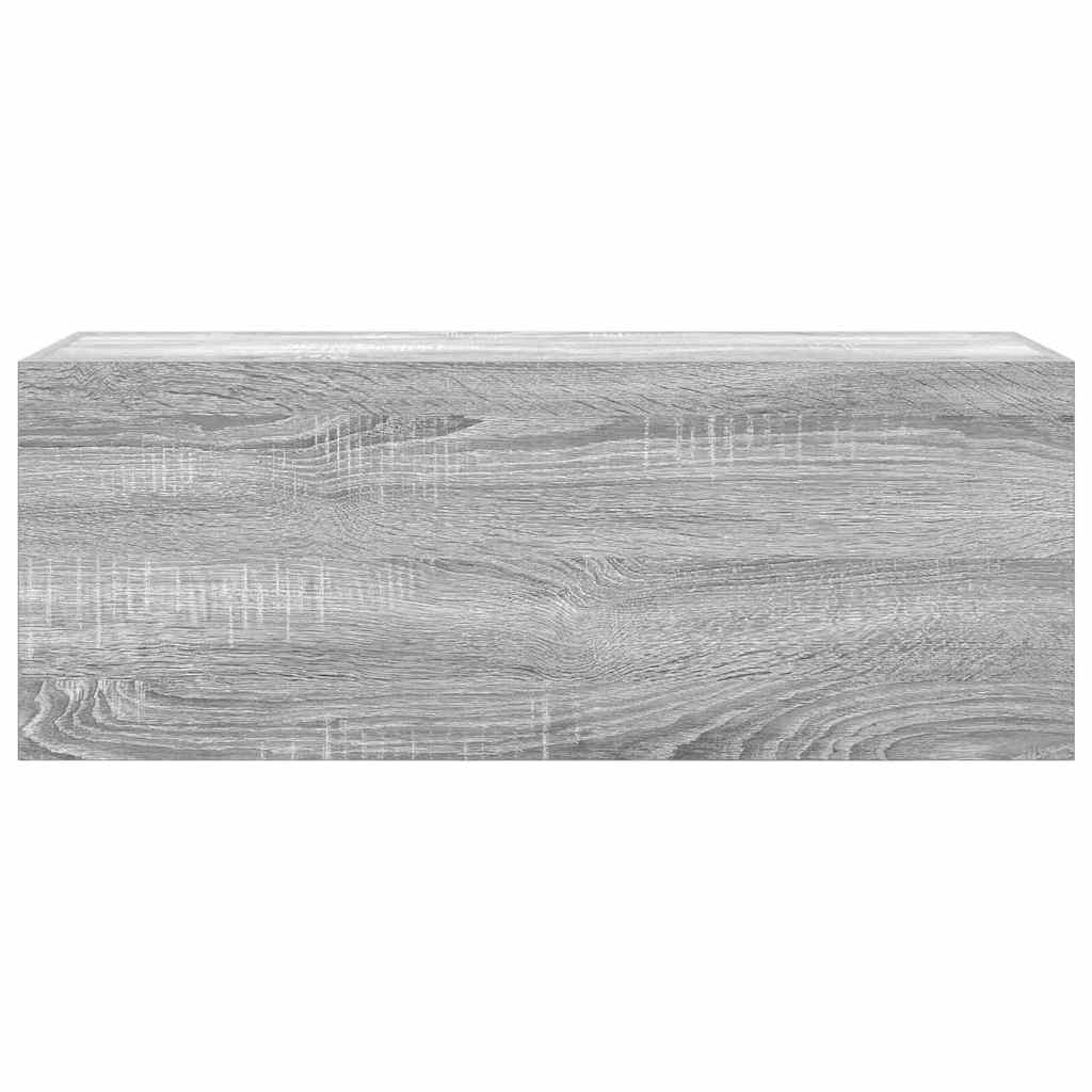 Bad-Wandschrank Grau Sonoma 80x25x30 cm Holzwerkstoff