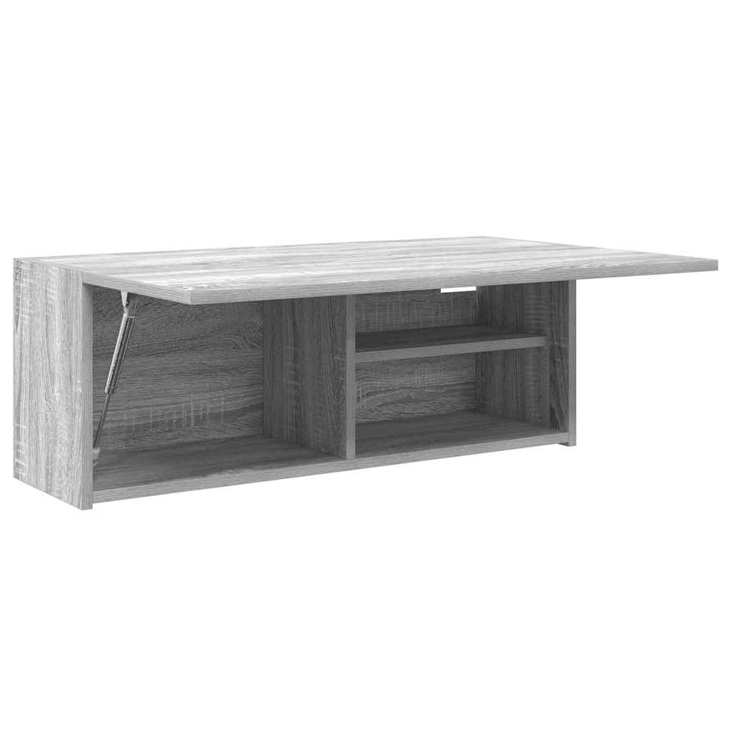 Bad-Wandschrank Grau Sonoma 80x25x30 cm Holzwerkstoff