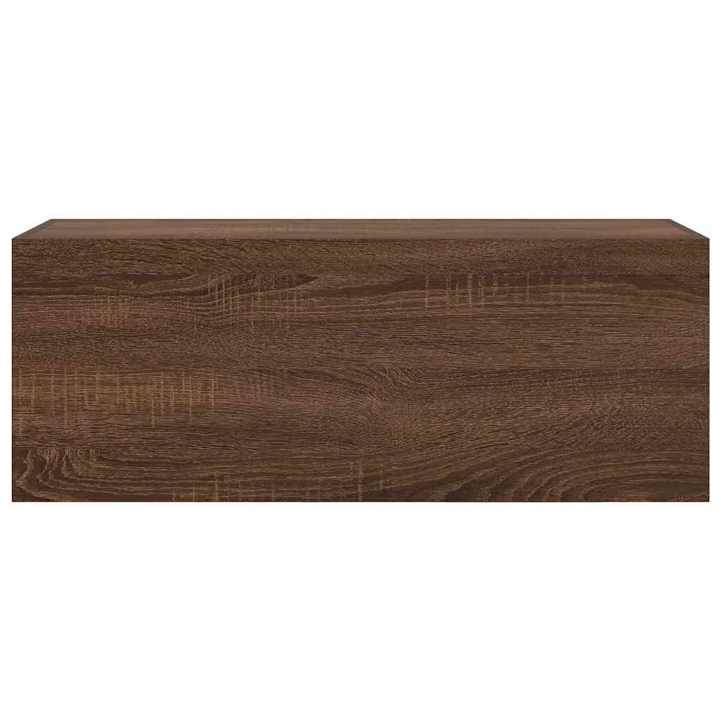 Bad-Wandschrank Braun Eichen-Optik 80x25x30 cm Holzwerkstoff