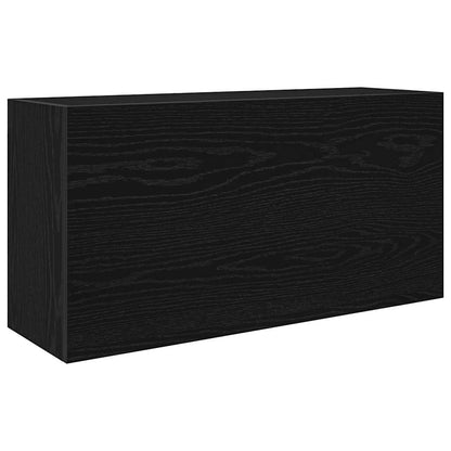 Bad-Wandschrank Schwarz 80x25x40 cm Holzwerkstoff