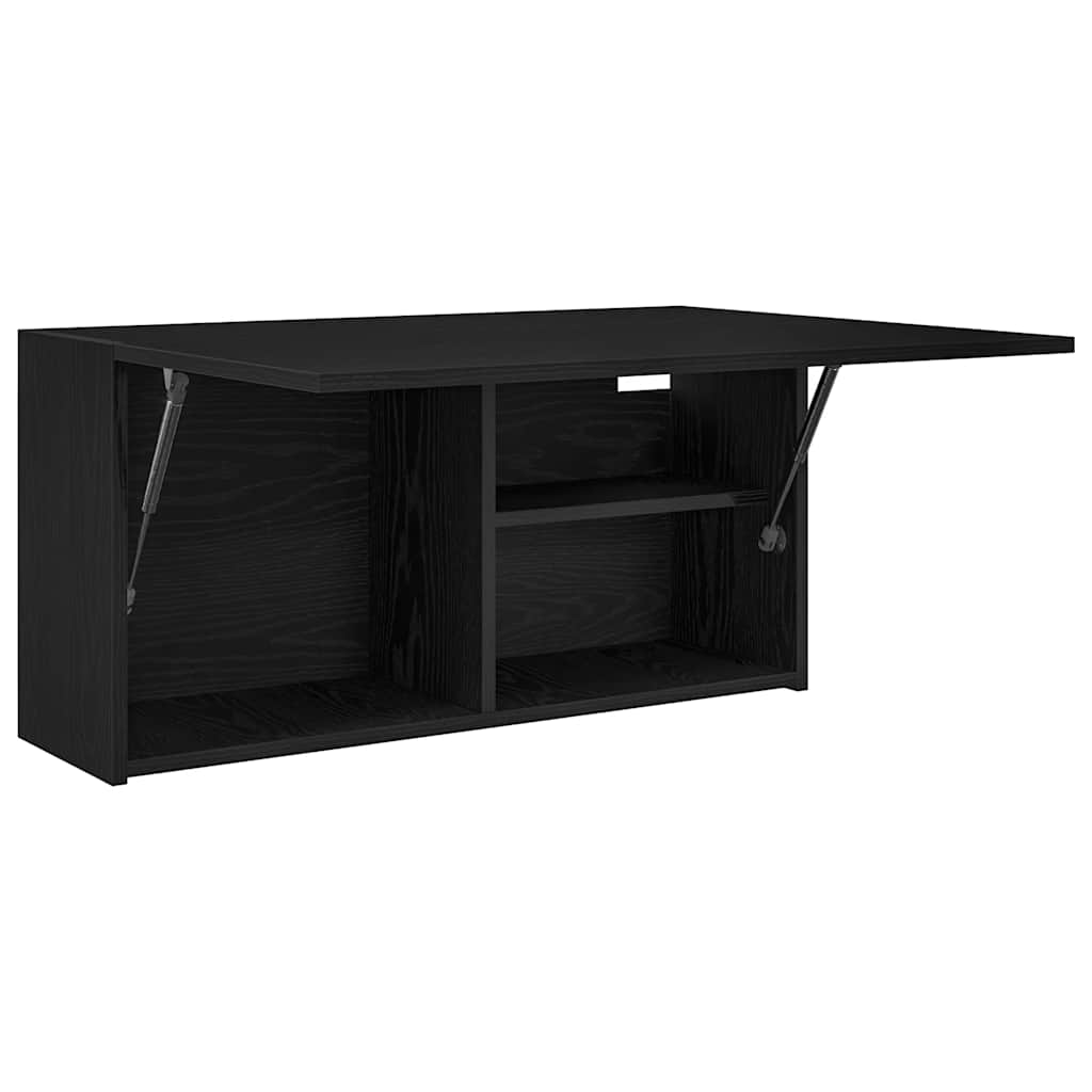 Bad-Wandschrank Schwarz 80x25x40 cm Holzwerkstoff