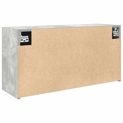 Bad-Wandschrank Betongrau 80x25x40 cm Holzwerkstoff