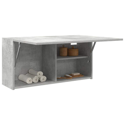 Bad-Wandschrank Betongrau 80x25x40 cm Holzwerkstoff