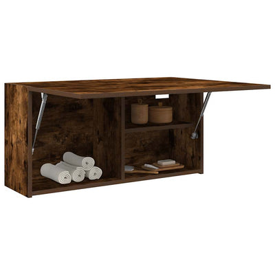 Bad-Wandschrank Räuchereiche 80x25x40 cm Holzwerkstoff