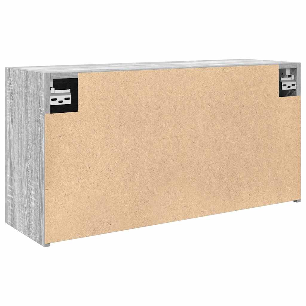 Bad-Wandschrank Grau Sonoma 80x25x40 cm Holzwerkstoff