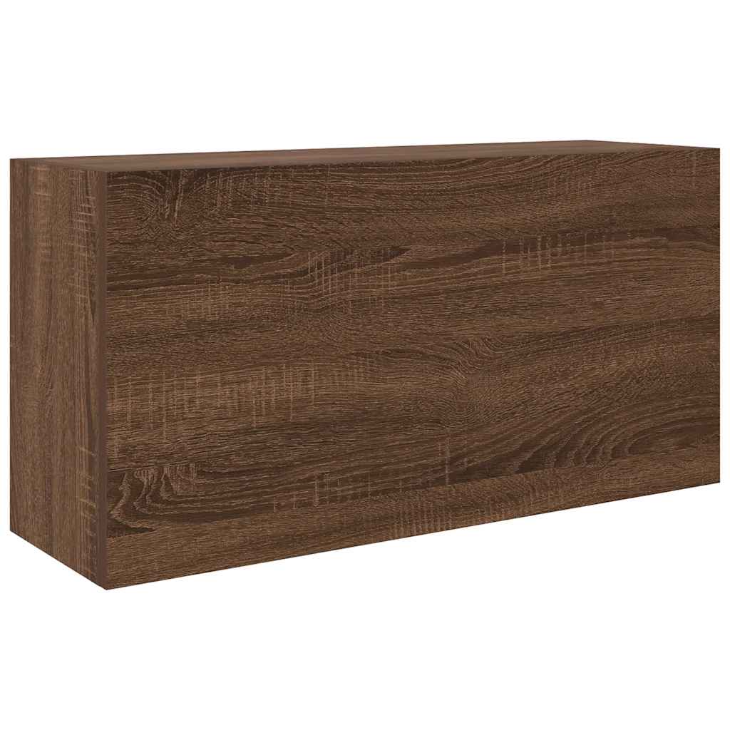 Bad-Wandschrank Braun Eichen-Optik 80x25x40 cm Holzwerkstoff